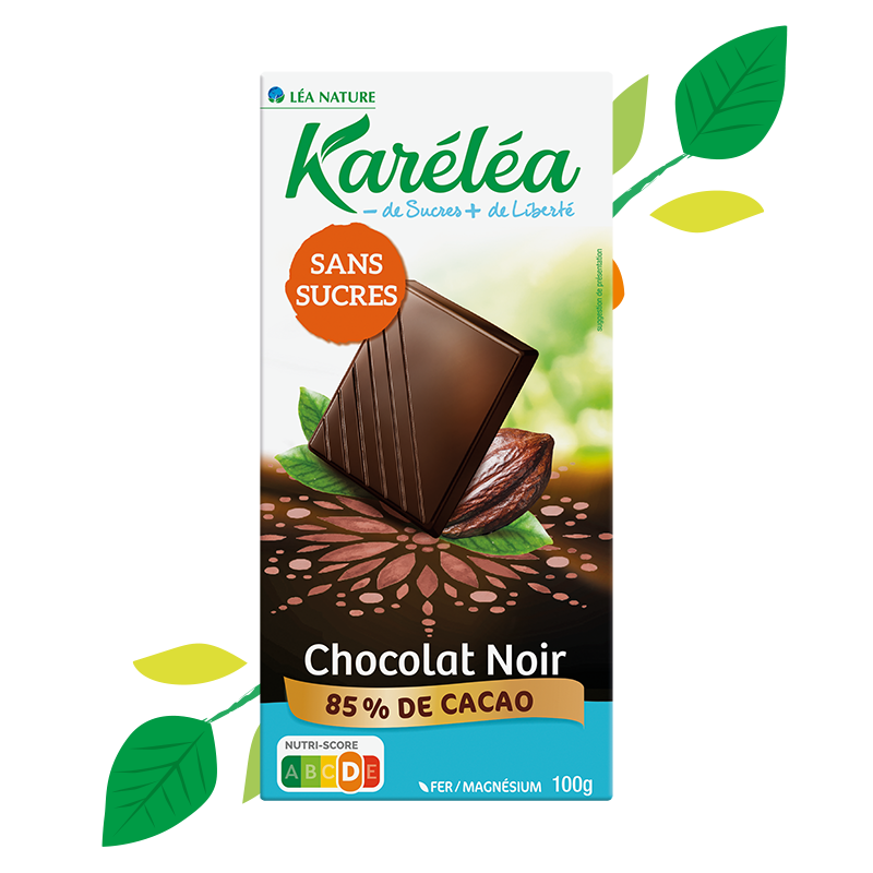 Chocolat Noir 85% de cacao sans sucres